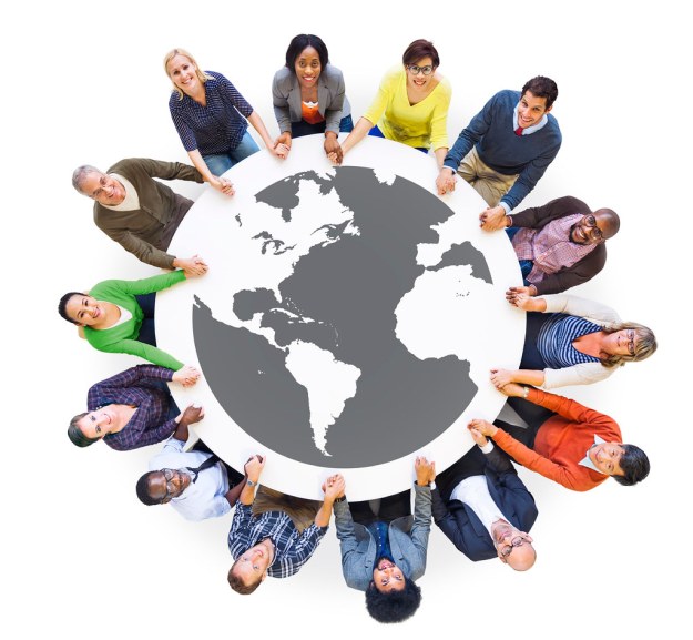 Multiethnic Diverse People in a Circle Holding Hands