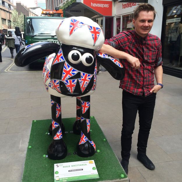 me and my Queens Hat inspired Shaun the Sheep in London